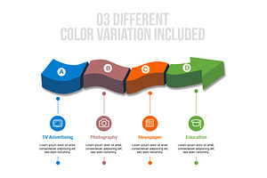 3D Vector Arrow Infographics