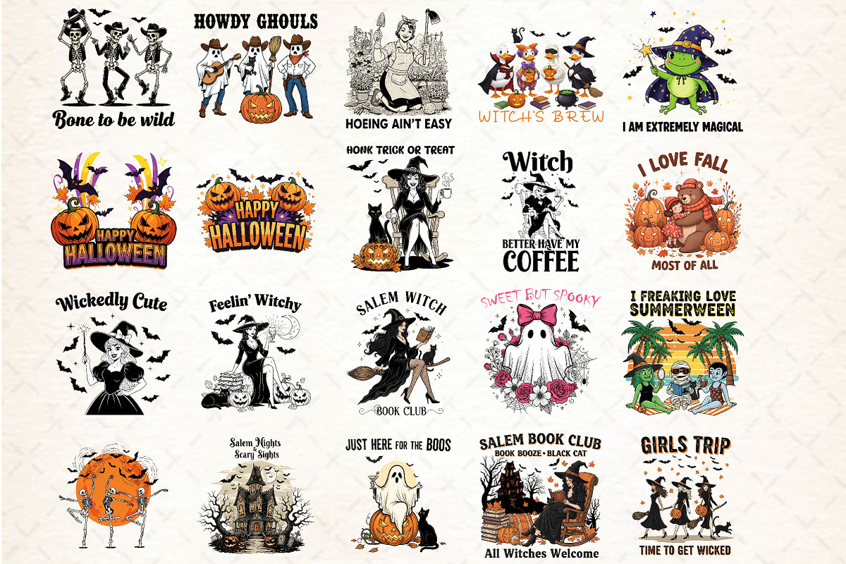 Halloween Sublimation Bundle Png, an Illustration by DreamCafeArt (Photo 2 of 7)