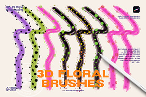 Procreate 3D Floral Brushes