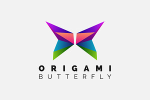 LOW POLY LOGO BUTTERFLY