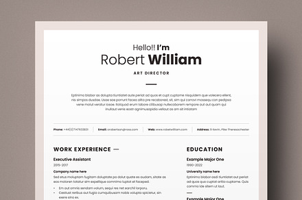 Executive Resume Template, a Resume Template by Niofix
