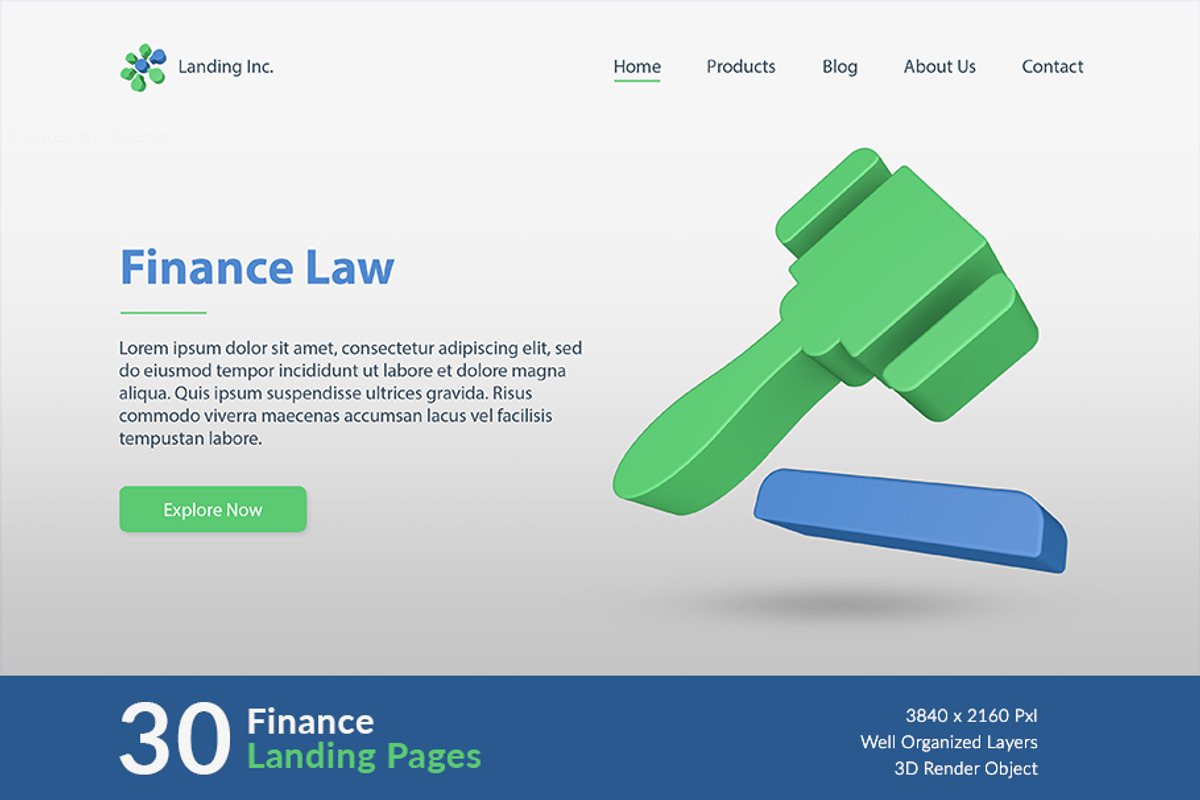 Finance Landing Pages, a Templates & Theme by Odeniz (Photo 6 of 31)