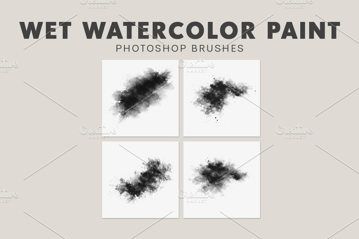 Wet Watercolor Paint Brushes, a Brush Add-On by AB-TheDesigner (Photo 4 of 4)