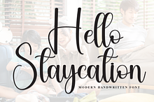 Hello Staycation | Script Font
