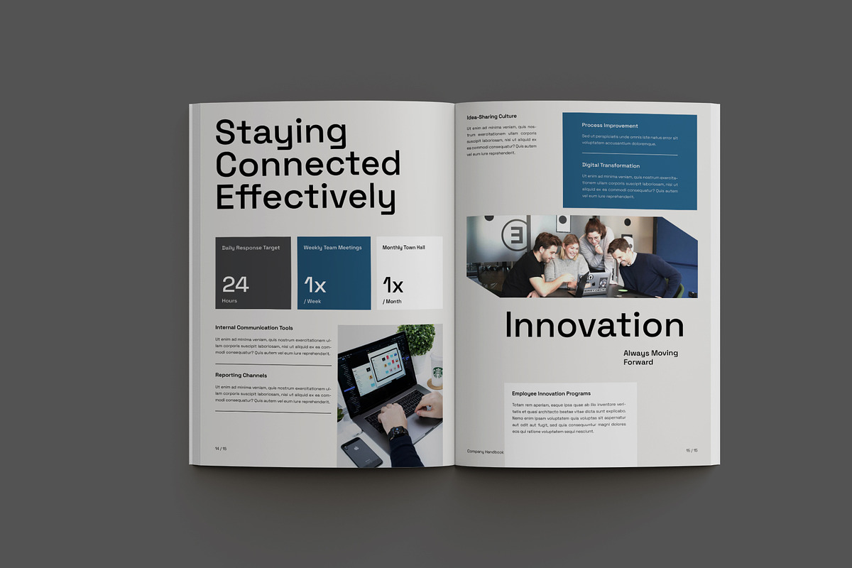 White Minimal Company Handbook, a Stationery Template by Neermana (Photo 5 of 10)