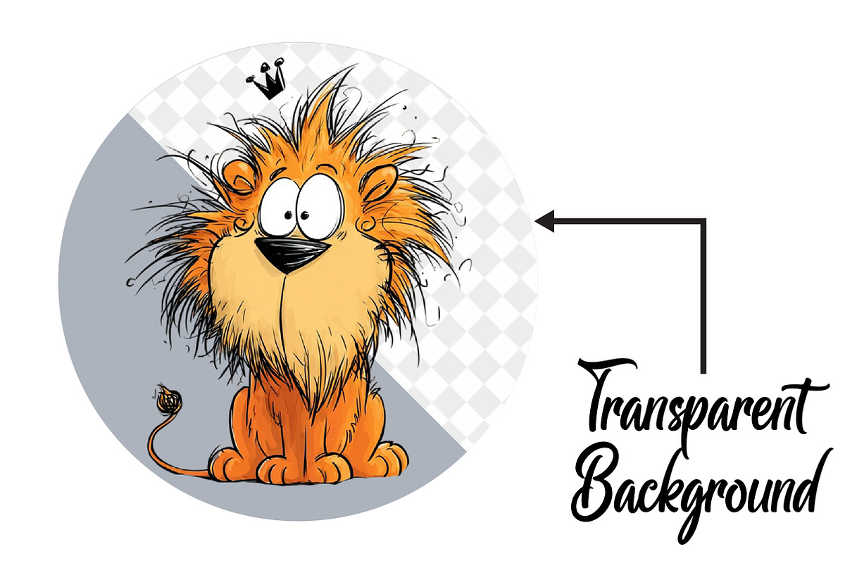 Cute Lion Clipart, an Illustration by Pixels.Craft (Photo 2 of 6)