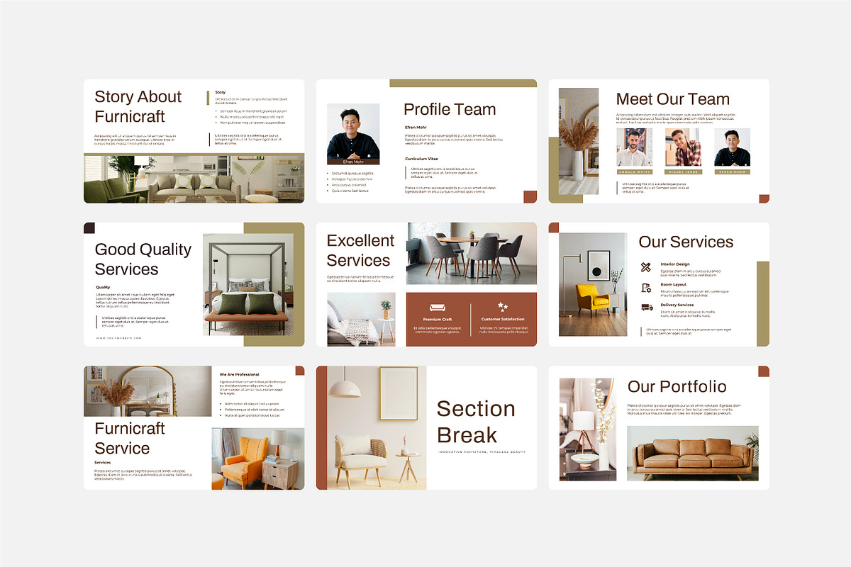 Furniture Keynote Design Template, a Presentation Template by Kren Studio (Photo 7 of 8)