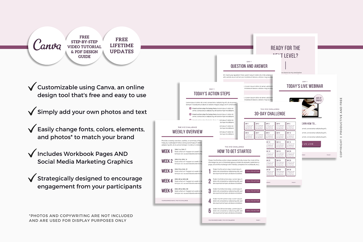 30-Day Lead Magnet Challenge Bundle, a Magazine Template by ProductiveandFree (Photo 4 of 20)