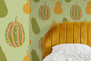 Autumn Pumpkins patterns & clipart, a Seasonal Illustration by Carpet Tapete Pretzel (Thumbnail 6 of 11)