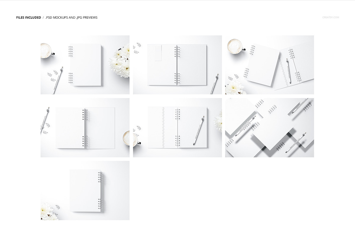 Planner Mockup Set 02, a Books & Magazine Mockup by creatsy5 (Photo 2 of 15)