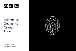 Minimalist Geometric Crystal Logo, a Branding & Logo Template by Luxury Logos