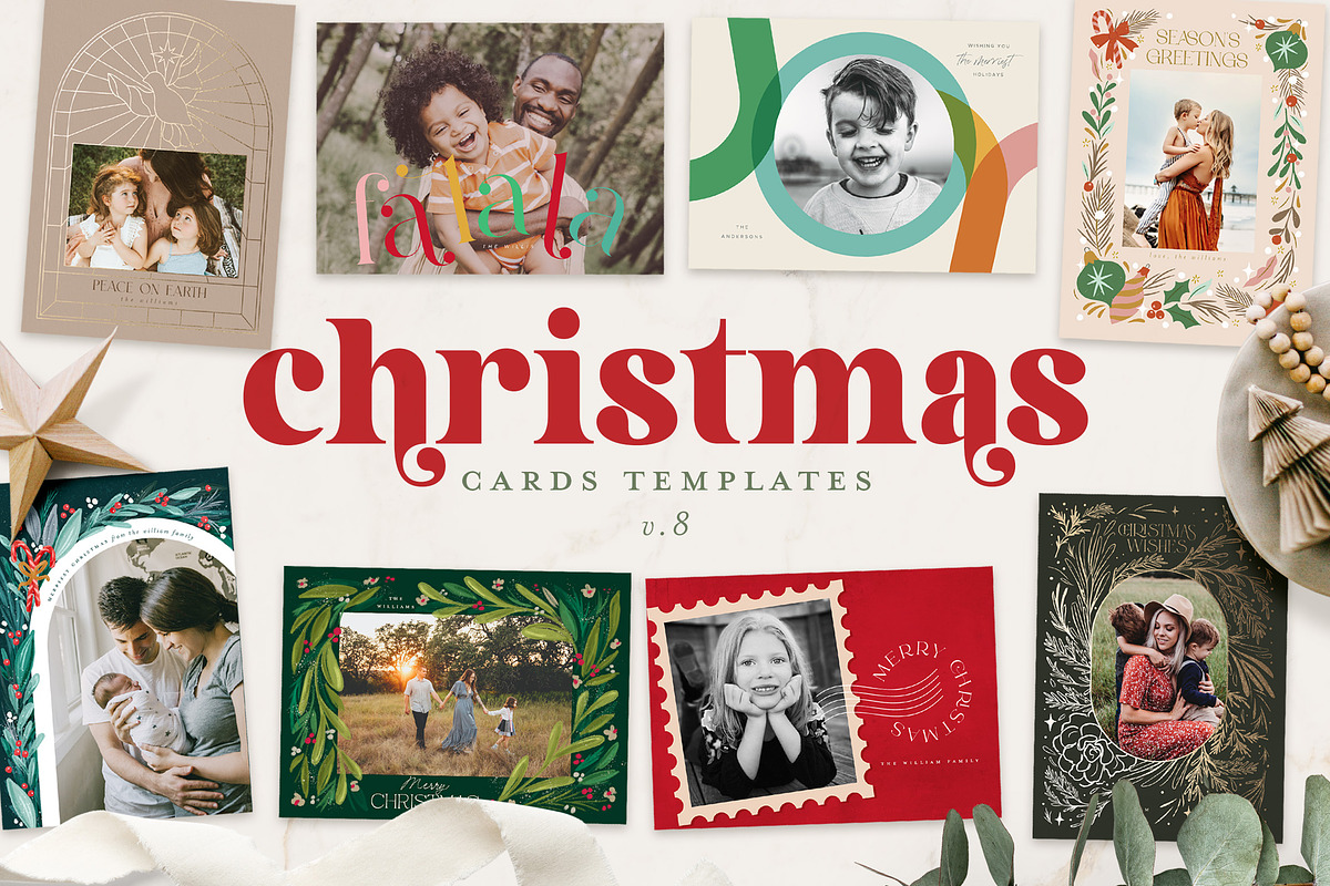Christmas card templates 2023, a Card Template by 7th Avenue Designs (Photo 1 of 21)