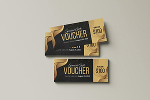 Gift Voucher Mockup, an Advertising Mockup by Se٧enStudio