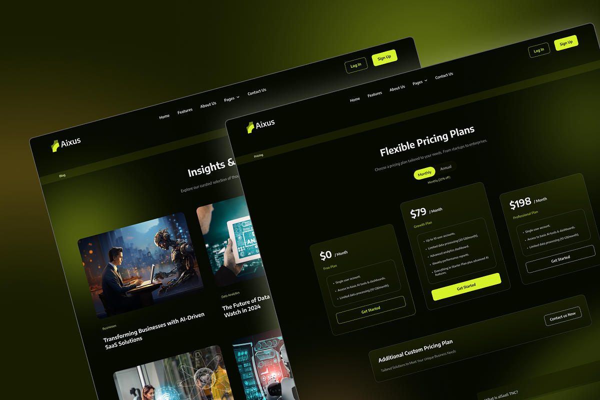 Aixus, SaaS Technology HTML Template, a HTML Template by TNCFlow (Photo 5 of 5)