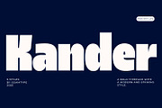 Kander – Bold Typeface, a Sans Serif Font by Issam Type (Thumbnail 1 of 17)