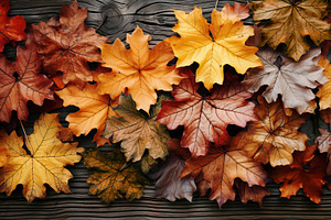 Maple leaves texture with autumn ton, a Background Photo by Perpis