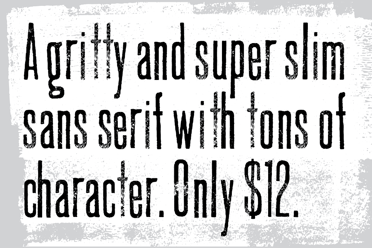 Gothic Extra Extra Compressed, a Sans Serif Font by Doug Best Foundry (Photo 3 of 4)