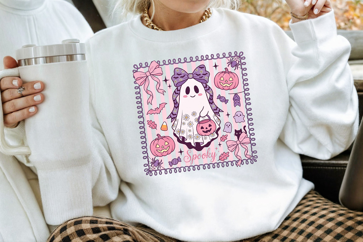 Pastel Spooky Ghost Halloween Design, a Seasonal Illustration by Creative Art (Photo 3 of 3)