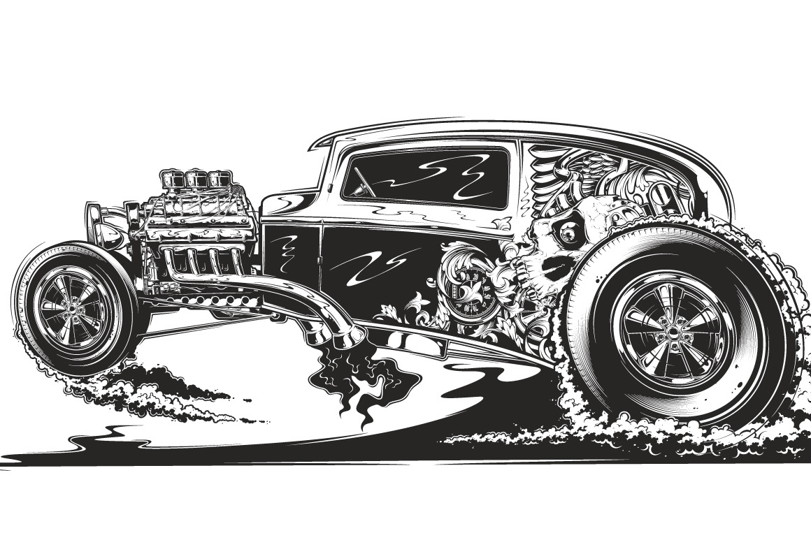 Hot Rod Collection, a Transportation Illustration by daver2002ua