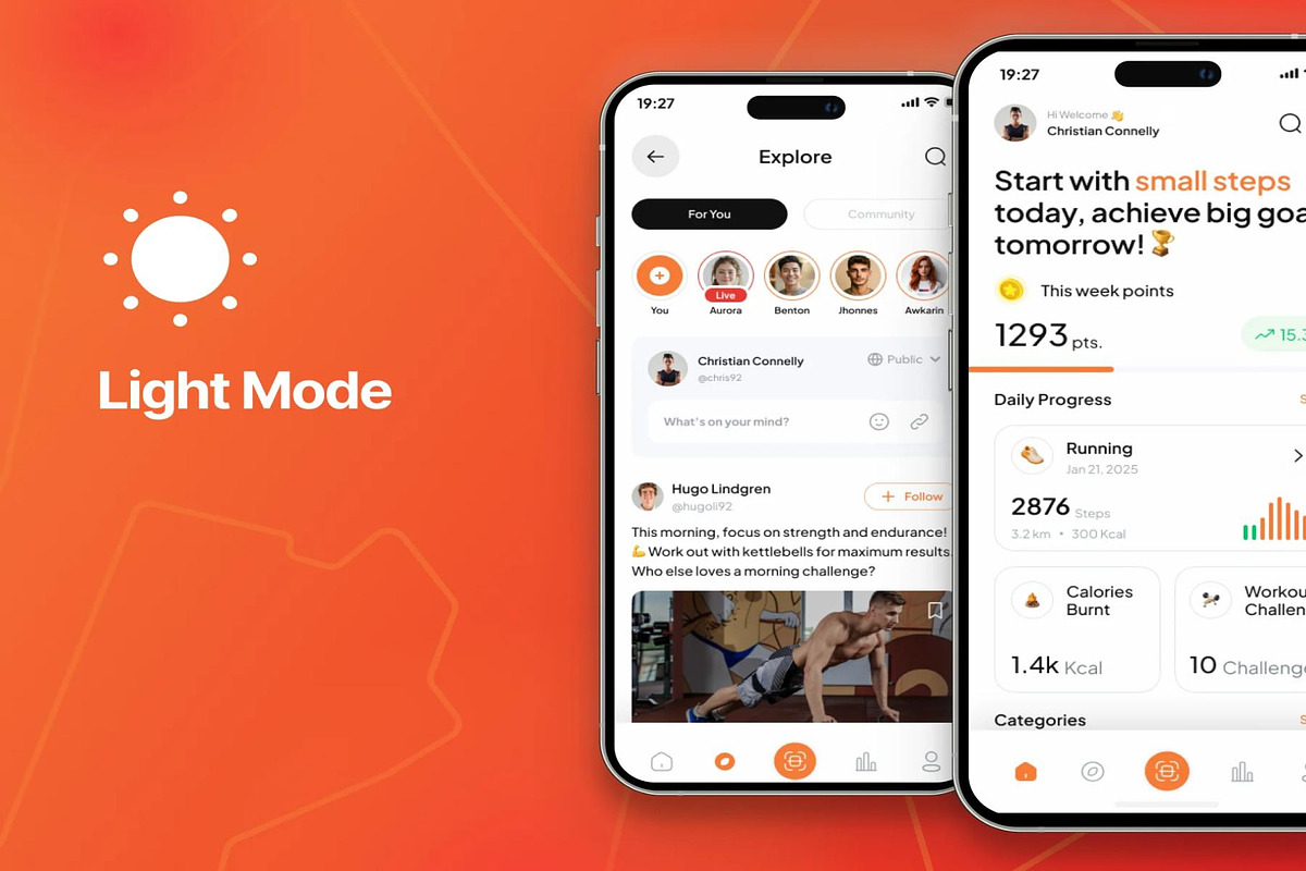 Stride - Smart Fitness App UI Kit, an UI Kit Template by Creative Perspective (Photo 3 of 6)
