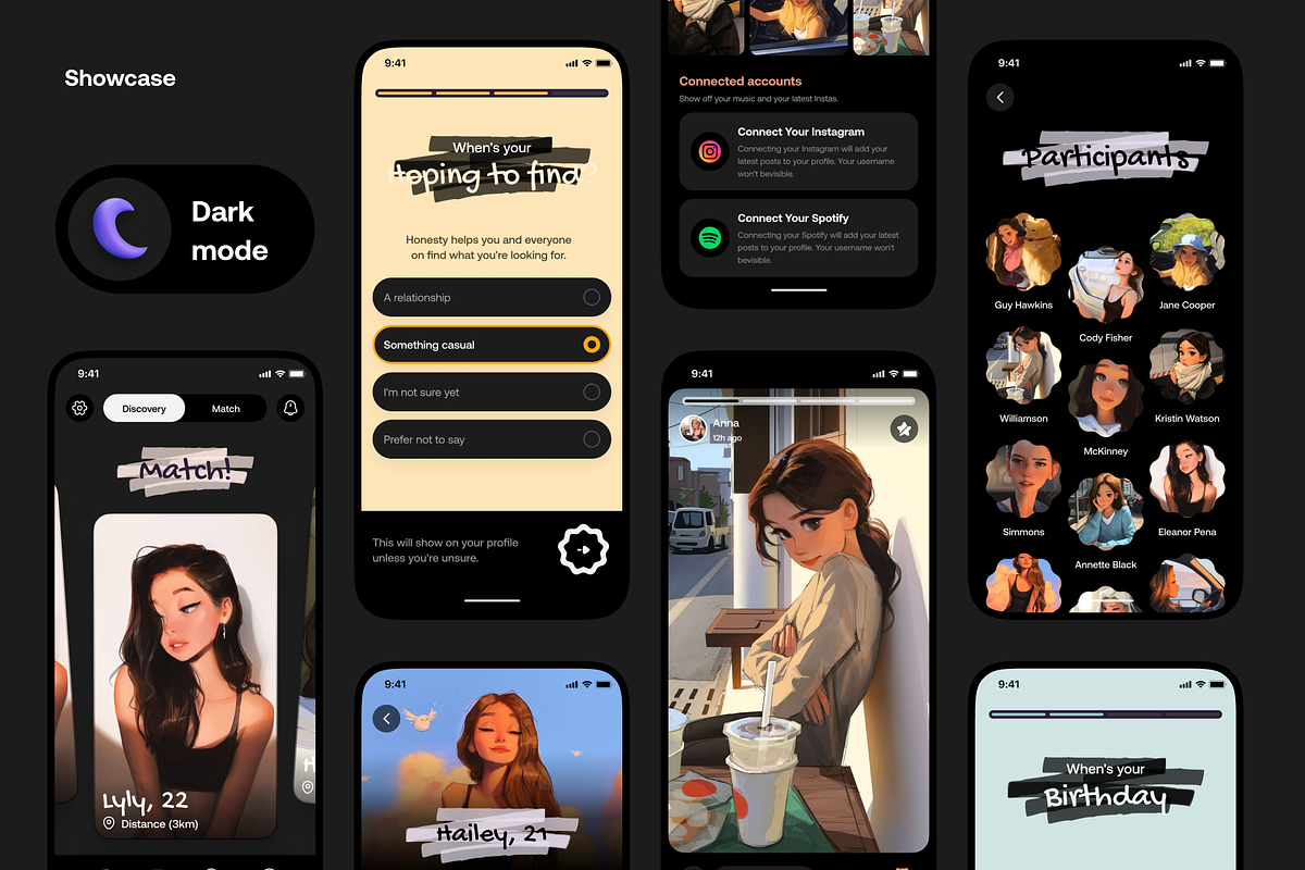 Dating App UI Kit, an App Template by Trung (Photo 7 of 8)