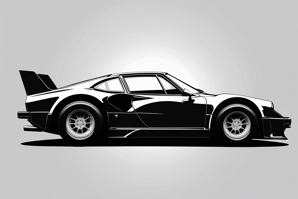 Sports Car Silhouette bundle, an Illustration by yasushie (Photo 4 of 9)