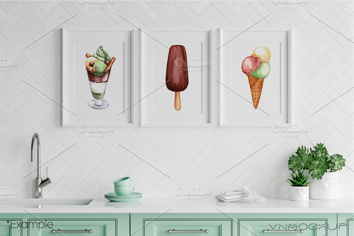 Kitchen Frame Bundle - 15 Mockups, a Print Template by VNmockup (Photo 3 of 7)
