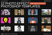 12 Photo Effect Templates, a Layer Style Add-On by iDoodle Studio (Thumbnail 1 of 6)