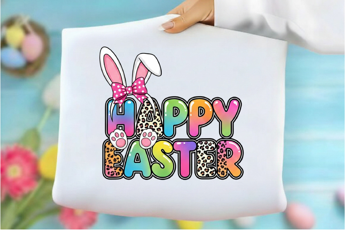 Happy Easter Bunny PNG, Colorful, an Illustration by Designking (Photo 2 of 6)