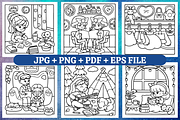 Cozy Girl Homebody Coloring Book, a Decorative Illustration by Coco Bloom (Thumbnail 2 of 4)