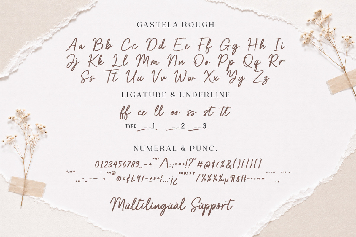 Gastela Brush Script Font with Swash, a Script Font by Typebae (Photo 16 of 17)