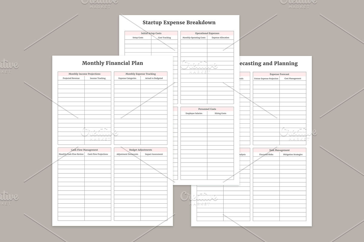 Budget Planner Pages Set V-19, a Stationery Template by shahsoft (Photo 3 of 3)