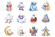 Groovy Ghost Clipart, an Illustration by Design Market (Thumbnail 2 of 3)