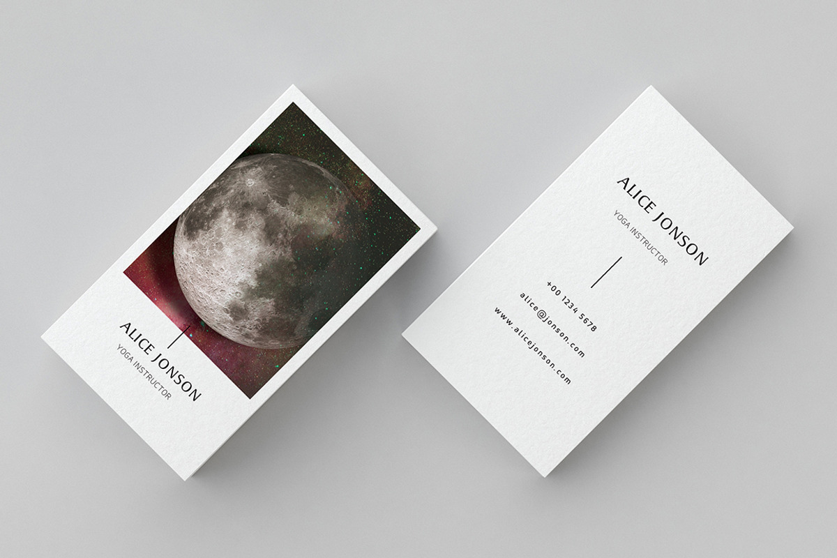 Moon Business Card, a Business Card Template by land art (Photo 4 of 4)