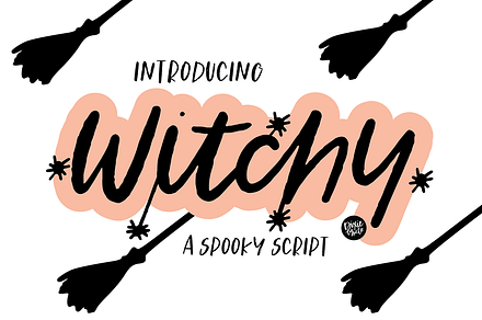 WITCHY a Halloween Script Font, a Script Font by Blush Font Co.