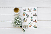 Bunny and Books. Watercolor rabbit, an Animal Illustration by AlineArtStore (Thumbnail 11 of 15)