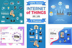 Smart Home and Internet of Things, a Technology Illustration by TAlex