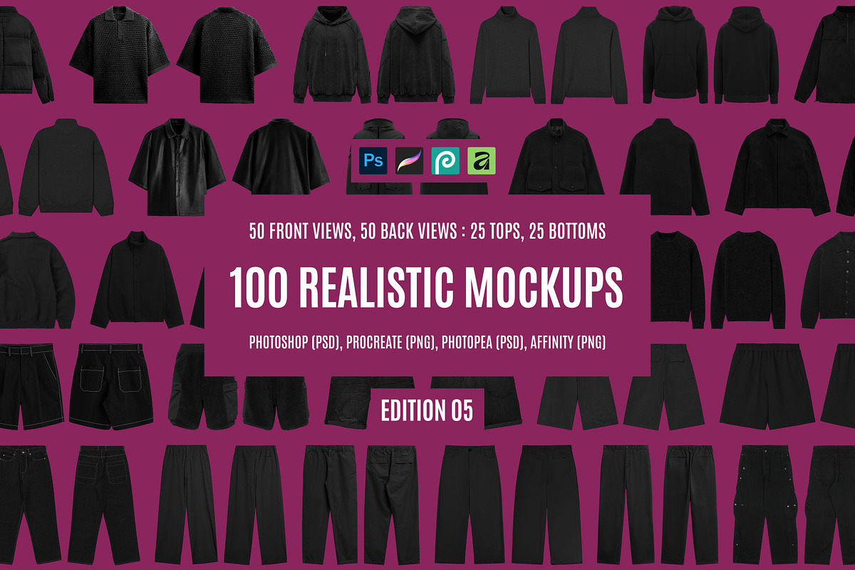 100 Realistic Streetwear Bundle, a Bottom Mockup by AtelierDuVow (Photo 1 of 10)