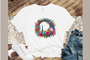 Watercolor 4th of July Wreath Clipar, an Illustration by Sublimation Artist (Thumbnail 4 of 6)