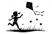 Kids Flying Kite Laser Cut Bundle, an Object Graphic by Designs_River (Thumbnail 2 of 11)