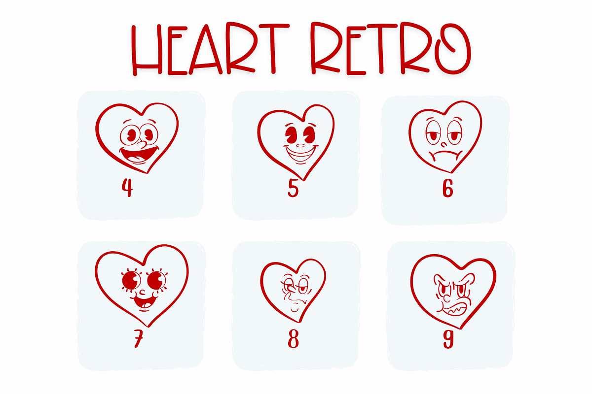 Heart Retro| Symbols Fonts, a Symbol Font by Sirinart (Photo 4 of 6)