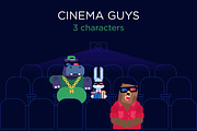 Set of 3 characters in cinema, an Animal Illustration by Dima&Leta Stolz (Thumbnail 1 of 4)