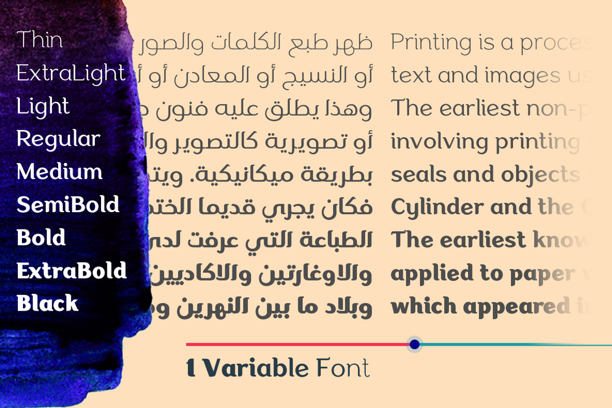 Aligarh Arabic - Arabic Font Family, a Slab Serif Font by Namela Studio (Photo 2 of 7)