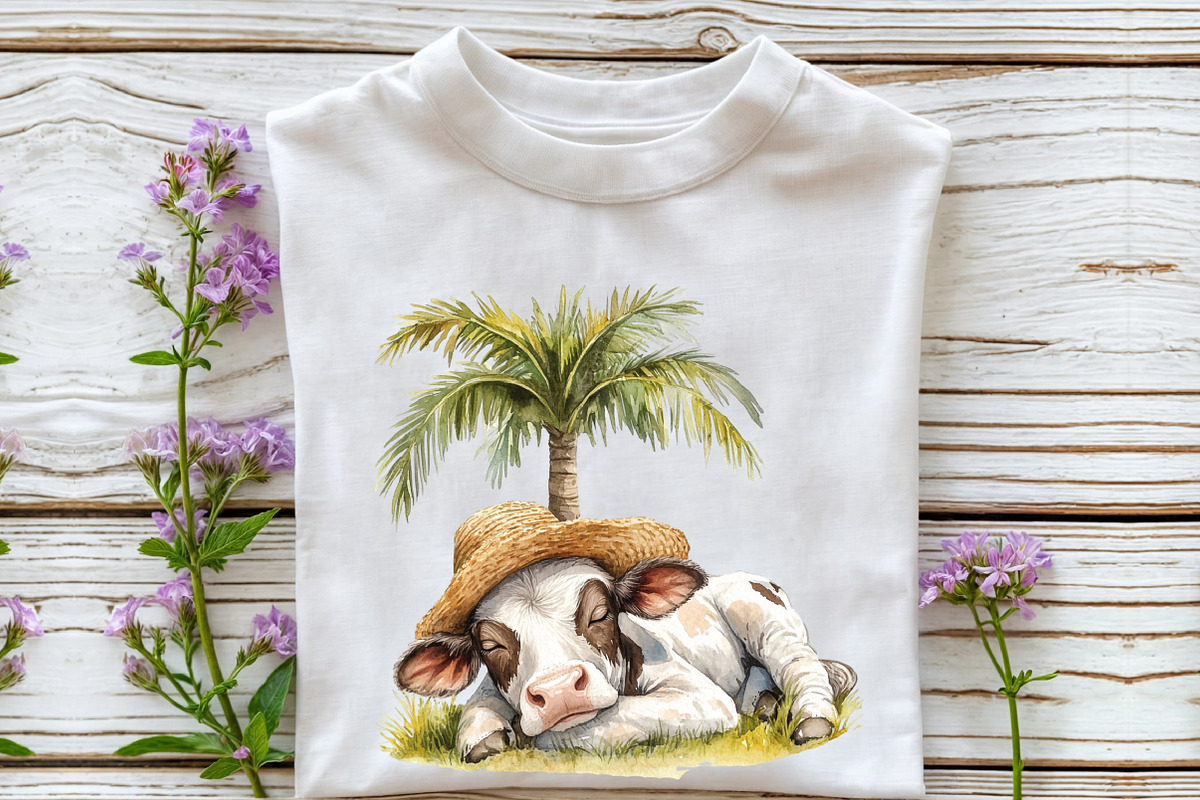 Tropical Hawaiian Summer Cow Clipart, an Illustration by Rose Art (Photo 4 of 7)