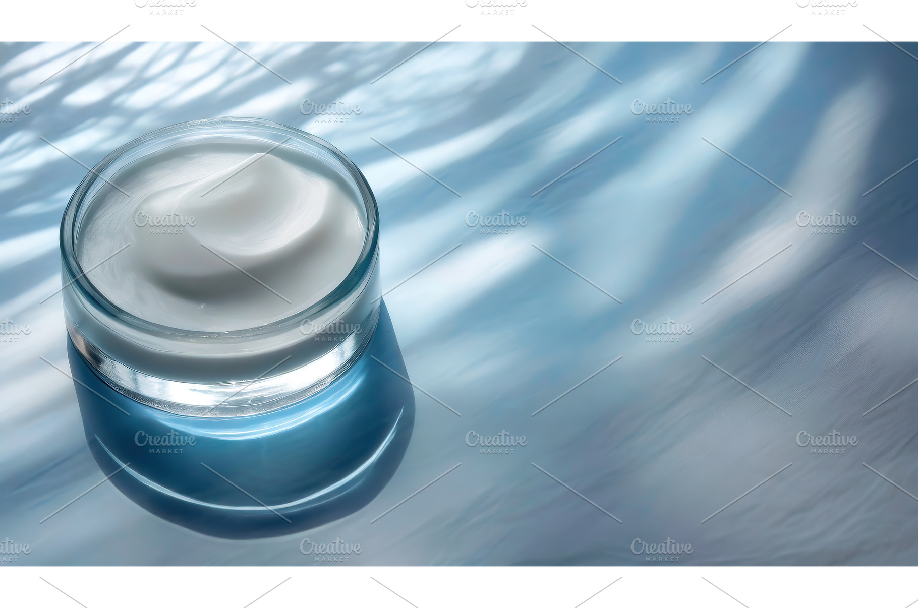 A jar of luxurious white cream, a Beauty & Fashion Photo by Igor Tichonow