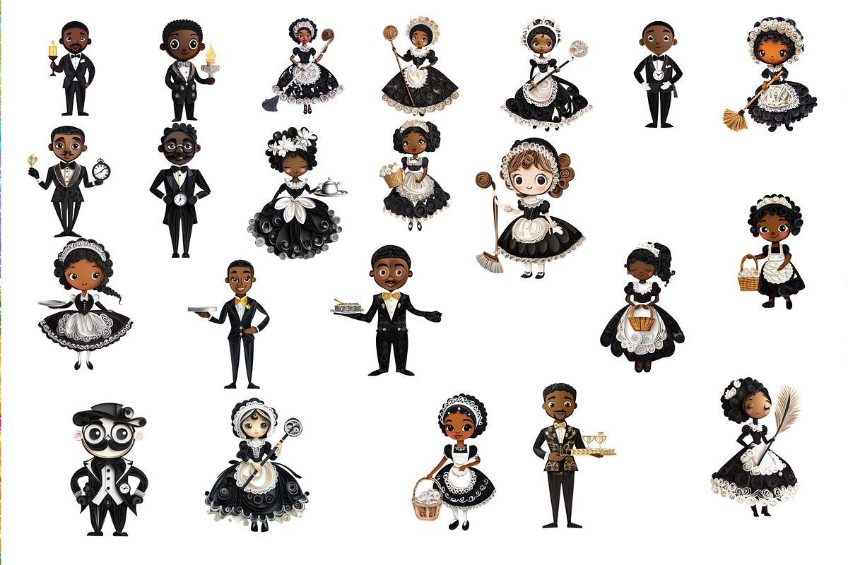 Princess Quilled Paper Clipart Set, a Person Illustration by PrintablesByFranklyn (Photo 6 of 6)