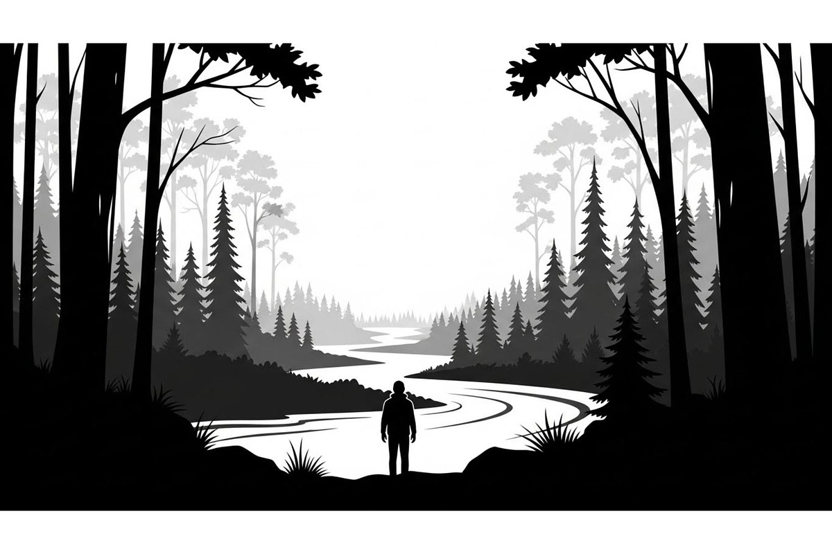 Nature Landscape Silhouette Vector B, an Illustration by Designer_Momina (Photo 44 of 51)