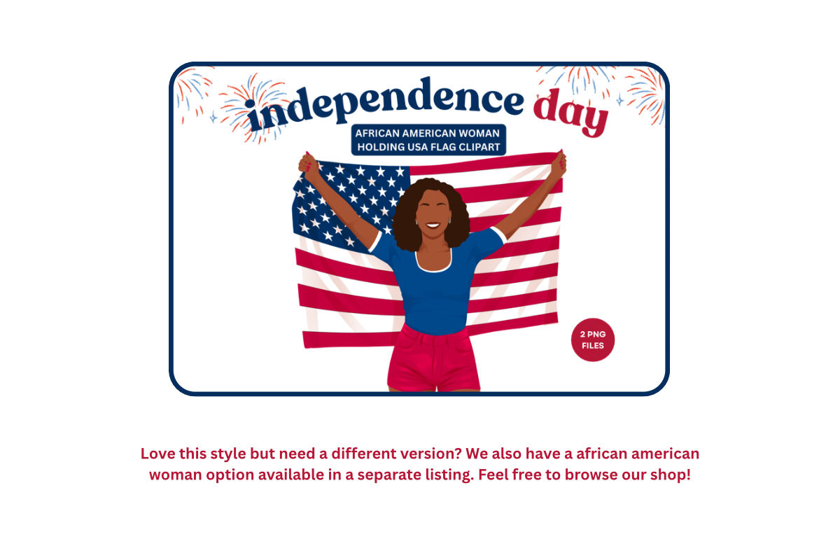 Independence Day Woman Clipart, a Seasonal Illustration by Made bynath (Photo 5 of 5)