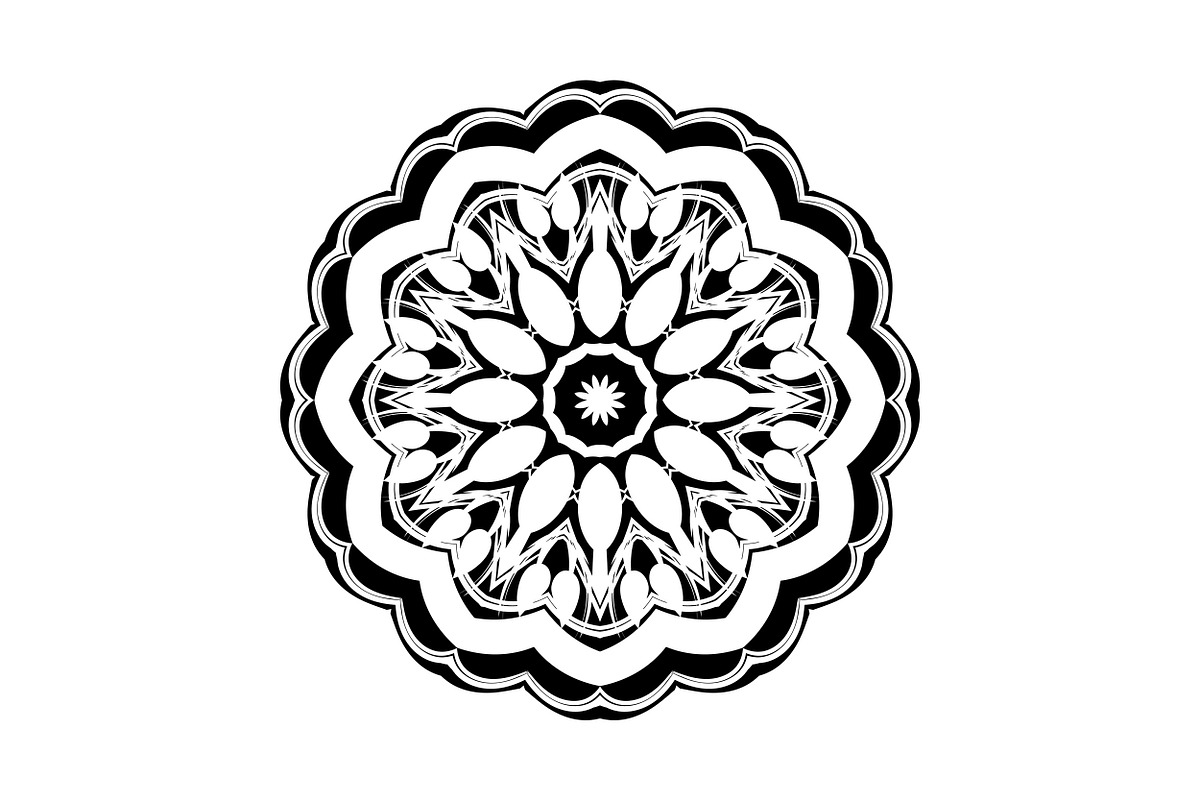 Ornamental Black White Mandala Pack, a Decorative Illustration by NJ Himel (Photo 51 of 103)