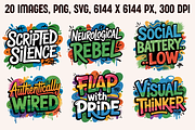 Autism Awareness Graffiti Quotes, an Object Graphic by PrintHaven Designs (Thumbnail 4 of 10)